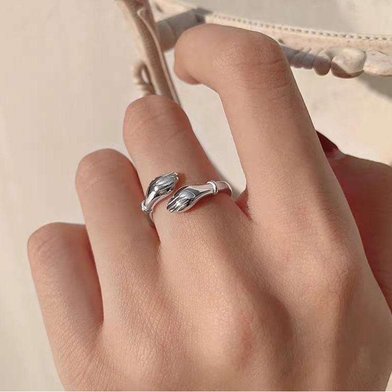 Friendship Ring, Ring For Friendship, Silver Holding Ring, Stacking Ring Silver